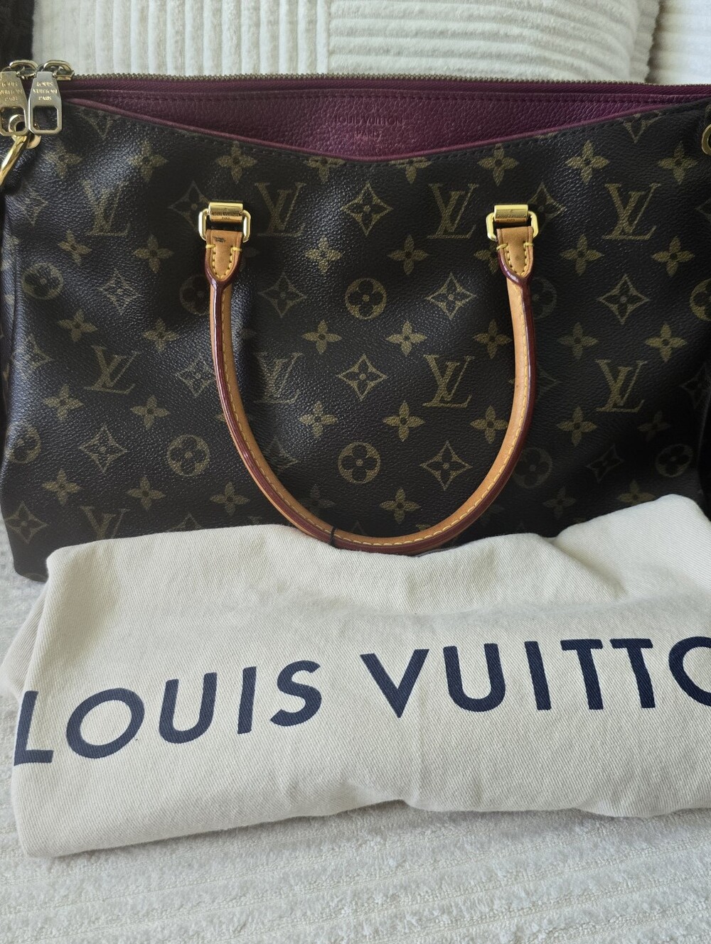 Louis Vuitton Monogram Pallas MM Aurore Purple Tote